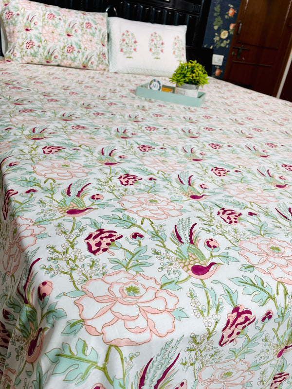 PINK MAGNOLIA BEDSHEET SET