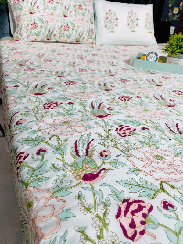 PINK MAGNOLIA BEDSHEET SET