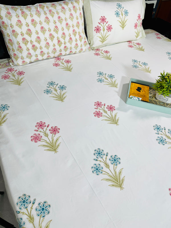 PIN WHEEL FLORAL BEDSHEET SET