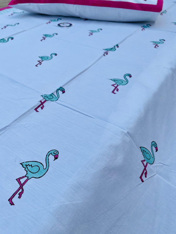 FLAMINGO KIDS SOFT COTTON BEDSHEET